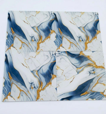 Royal Sapphire Blue & Gold Fluid