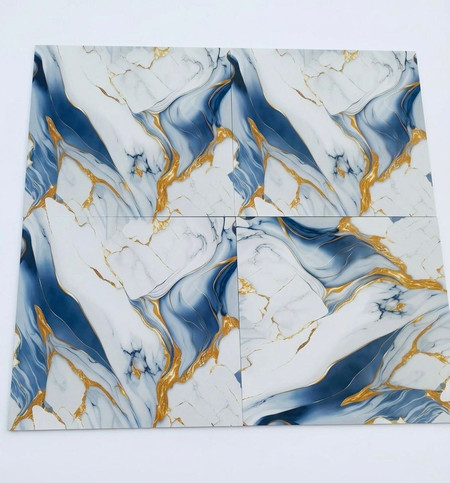 Royal Sapphire Blue & Gold Fluid