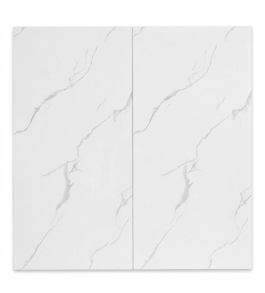 Classic Carrara White Marble Glossy Porcelain Tile
